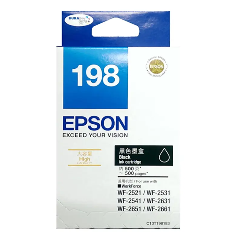 Epson T198183 大容量黑色墨水匣
